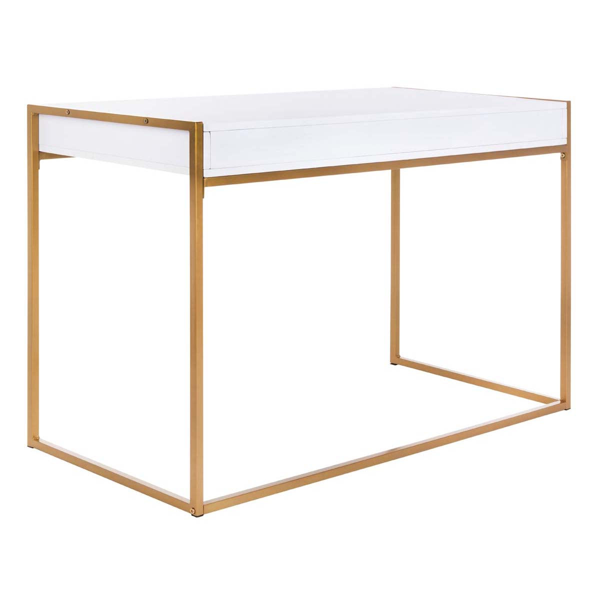 Safavieh Elodie 1 Drawer Desk , DSK2209 - White/Gold