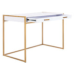Safavieh Elodie 1 Drawer Desk , DSK2209 - White/Gold