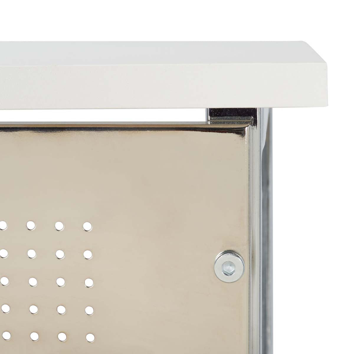 Safavieh Hayden 3 Shelf Standing Desk , DSK2210 - White/Chrome