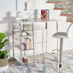 Safavieh Hayden 3 Shelf Standing Desk , DSK2210 - White/Chrome