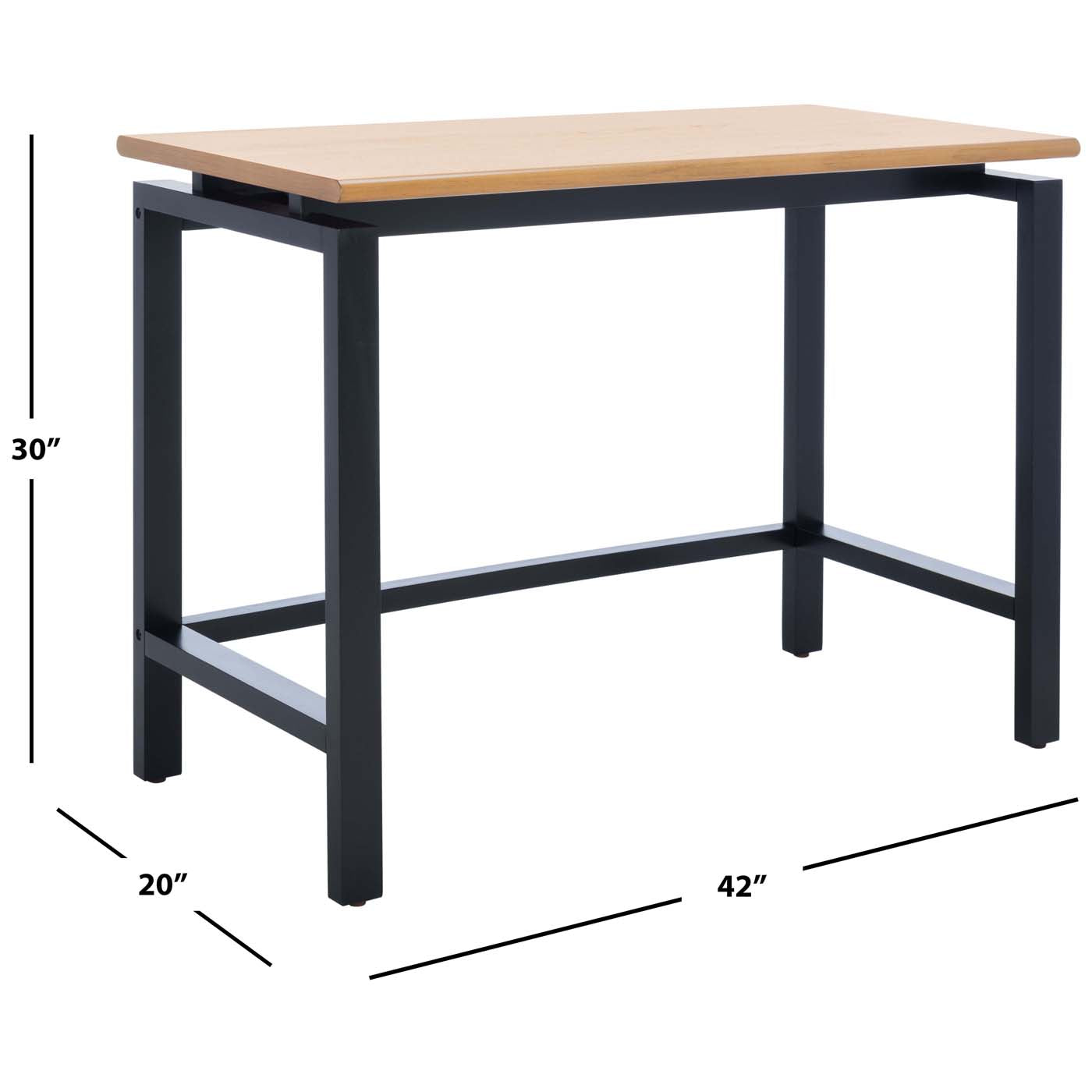 Safavieh Embry Desk , DSK5007 - Natural / Black