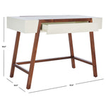 Safavieh Marwood Desk , DSK5012 - White / Brown