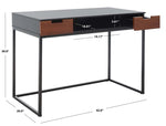 Safavieh Vance 2 Drawer 1 Shelf Desk  , DSK5013 - Brown/Black