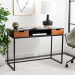 Safavieh Vance 2 Drawer 1 Shelf Desk  , DSK5013 - Brown/Black