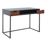 Safavieh Vance 2 Drawer 1 Shelf Desk  , DSK5013 - Brown/Black
