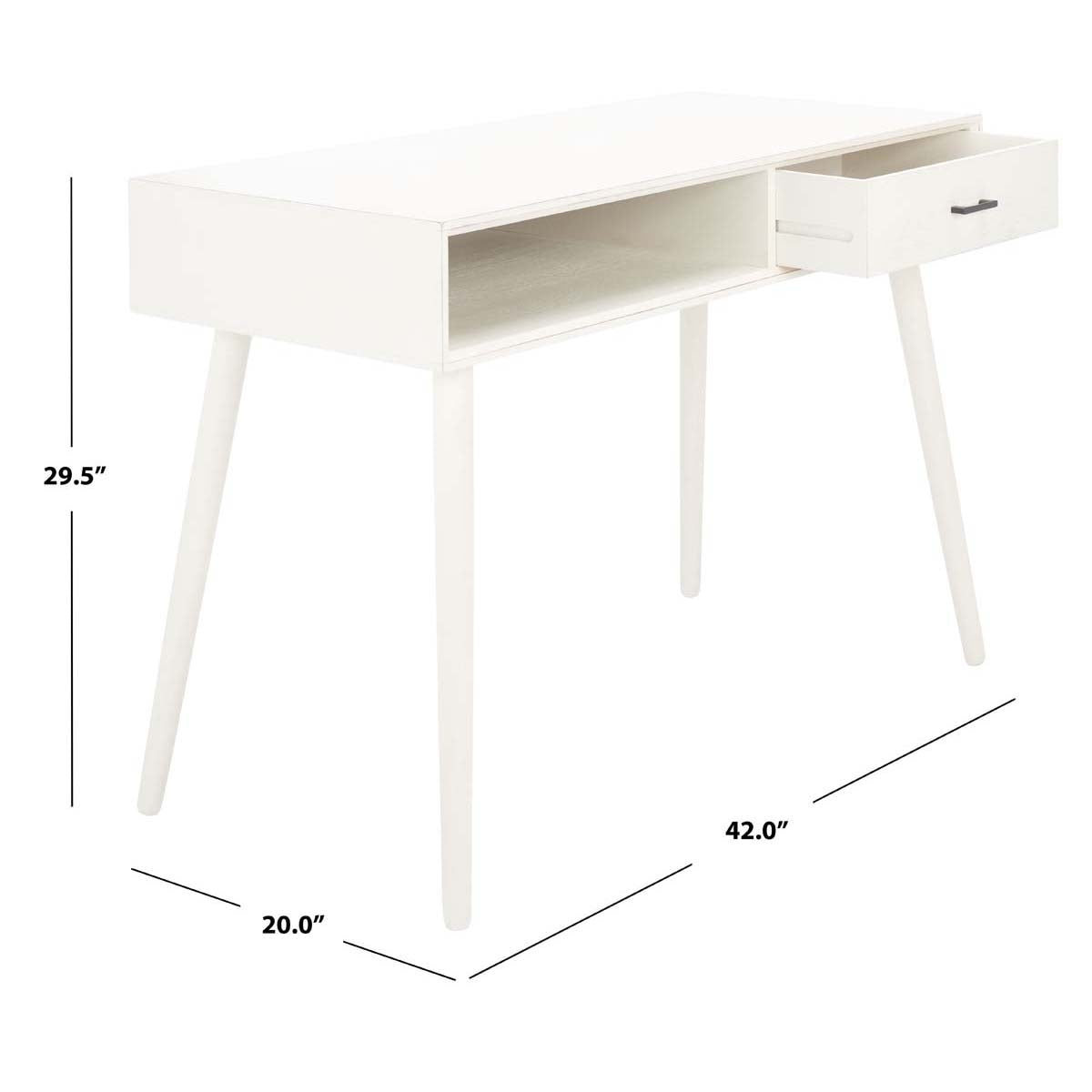 Safavieh Remy 1 Drawer Writing  Desk , DSK5700 - Distressed White