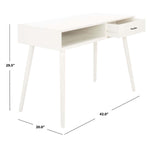 Safavieh Remy 1 Drawer Writing  Desk , DSK5700 - Distressed White