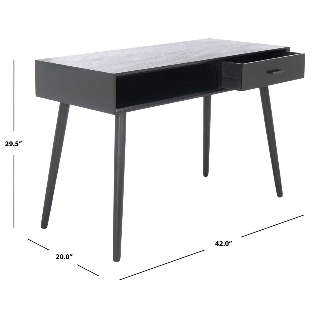 Safavieh Remy 1 Drawer Writing  Desk , DSK5700 - Black