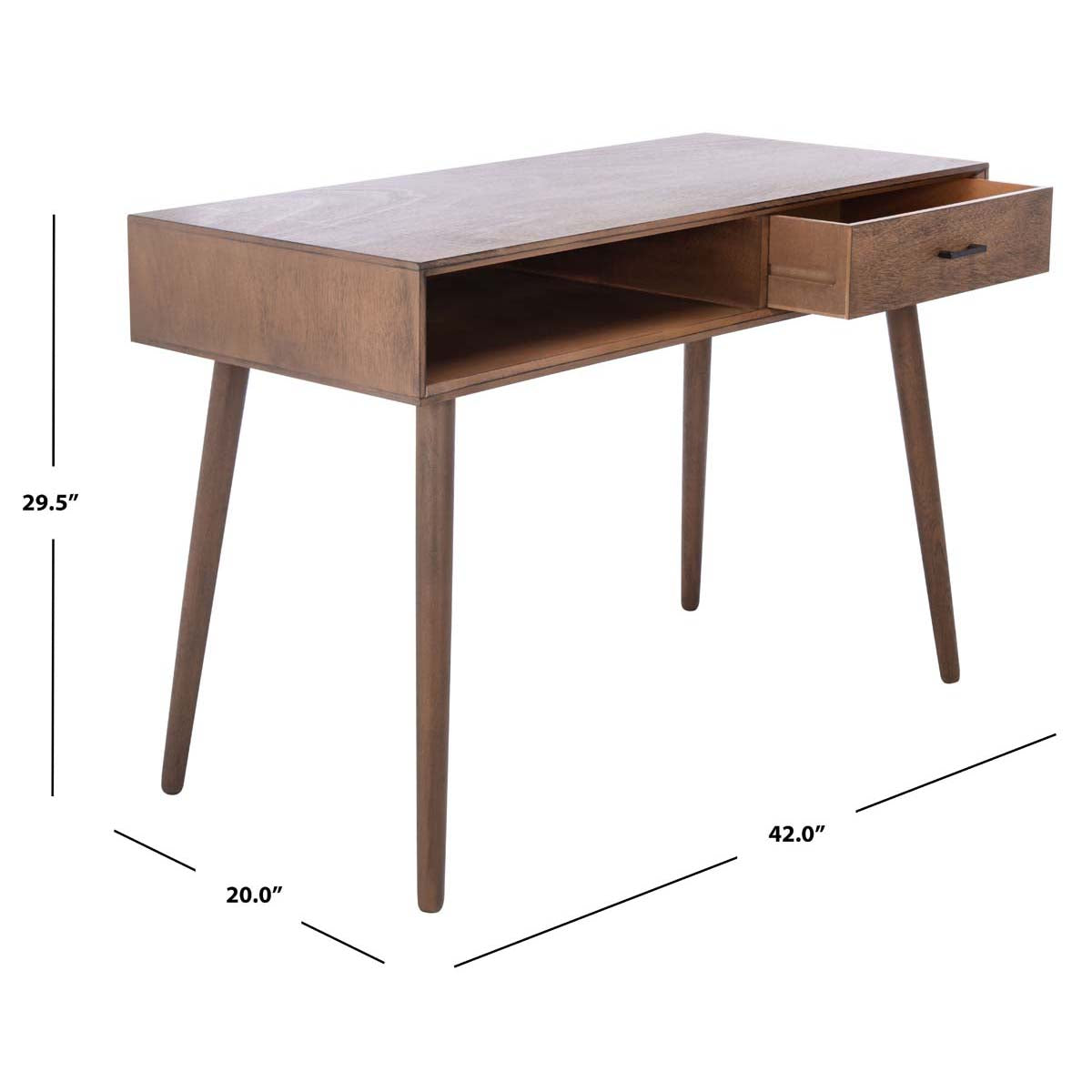 Safavieh Remy 1 Drawer Writing  Desk , DSK5700 - Brown