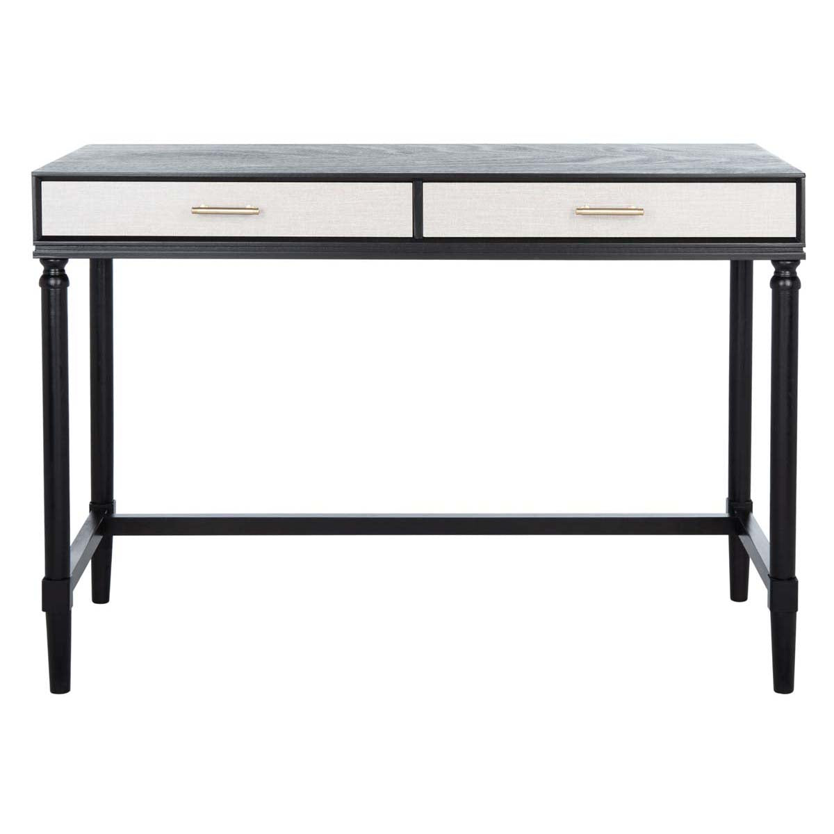 Safavieh Takita 2 Drawer 2 Tone Desk , DSK5703 - Black / Natural