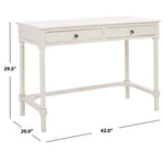 Safavieh Ryleigh 2 Drawer Desk , DSK5706 - Distrssed White