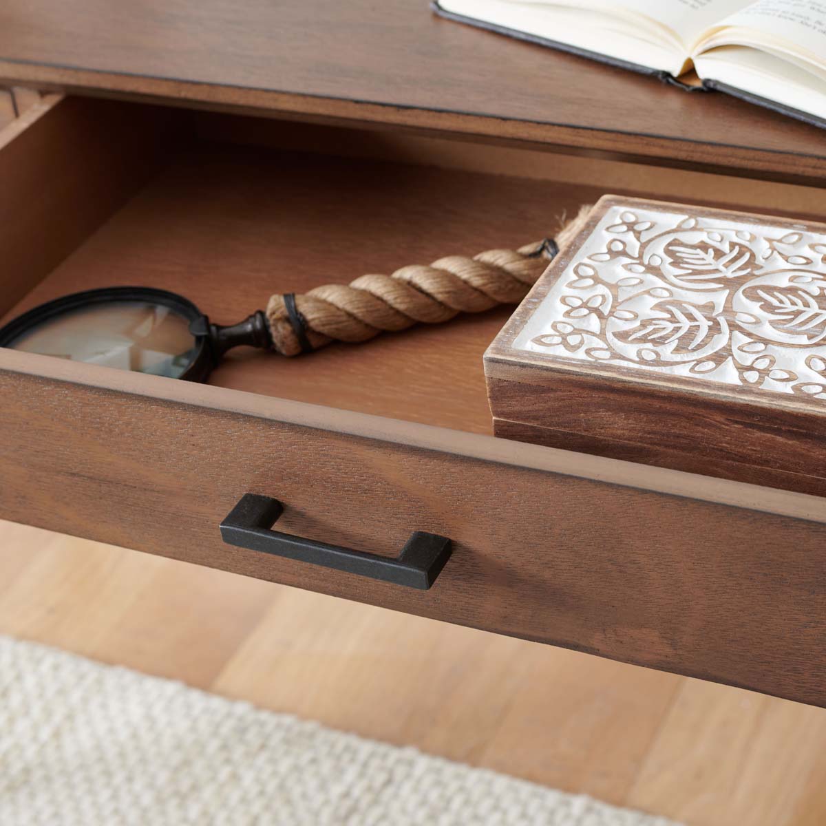 Safavieh O'Dwyer 2 Drawer Desk , DSK5708 - Brown