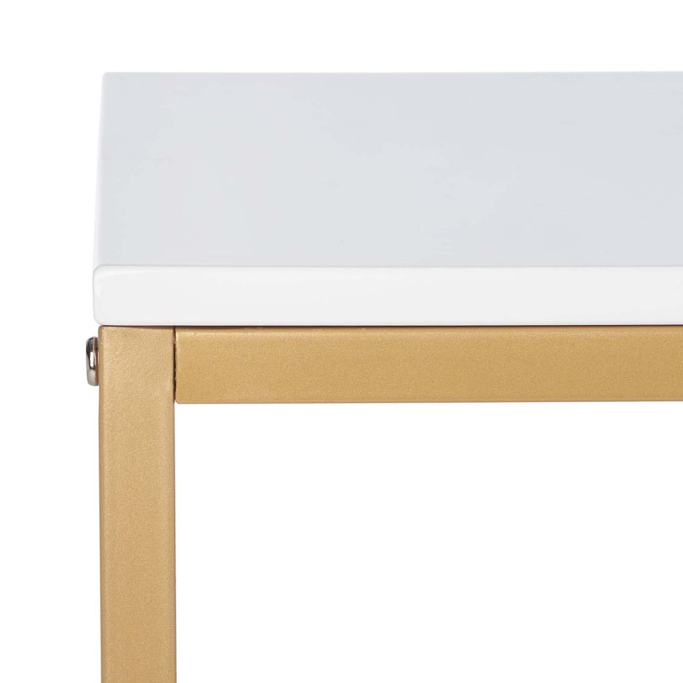 Safavieh Viv Glossy Wooden Desk , DSK5801 - White / Gold