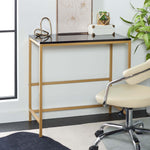 Safavieh Viv Glossy Wooden Desk , DSK5801 - Black / Gold