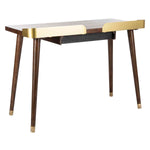 Safavieh Parker 1 Drawer Desk , DSK6400 - Walnut/Gold