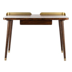 Safavieh Parker 1 Drawer Desk , DSK6400 - Walnut/Gold