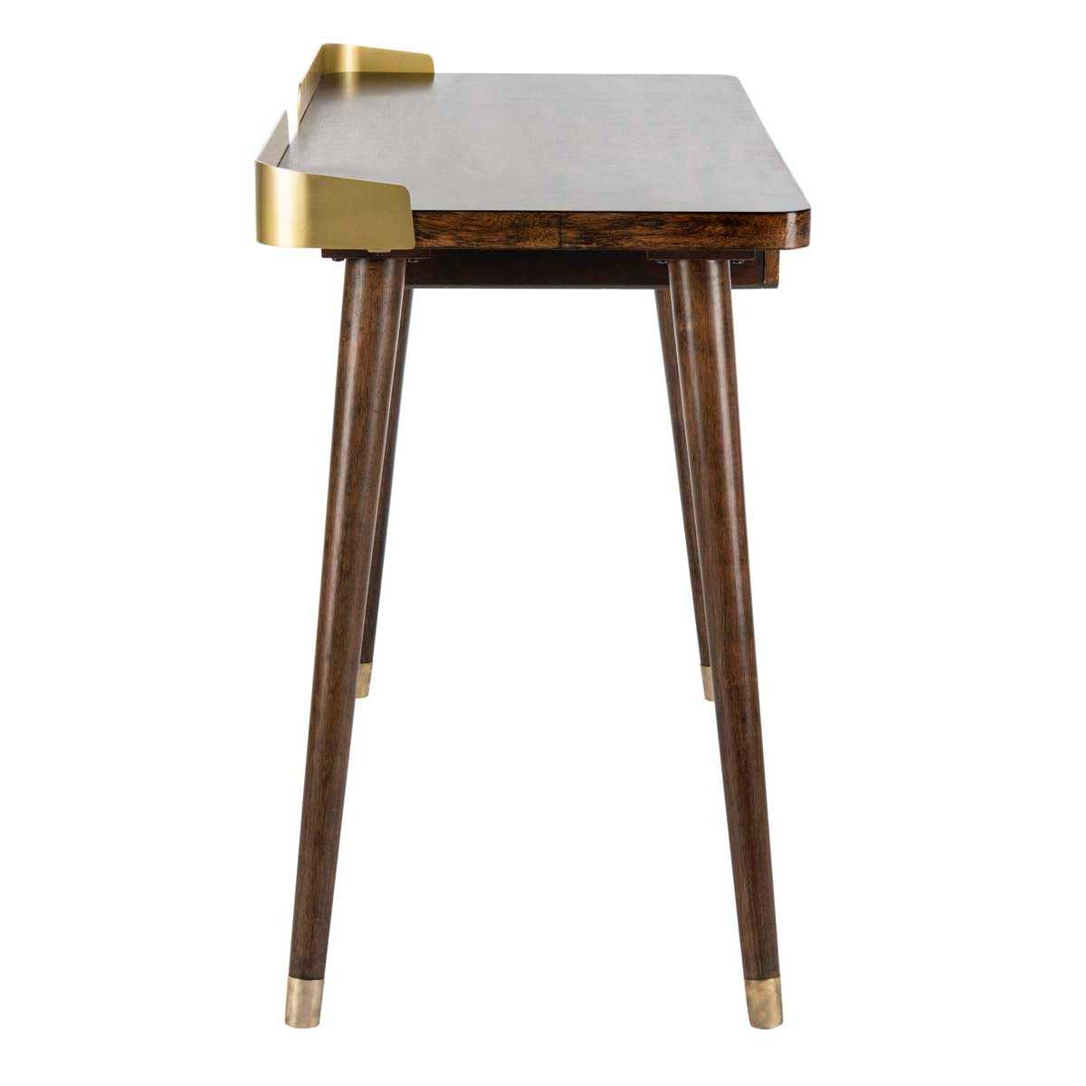 Safavieh Parker 1 Drawer Desk , DSK6400 - Walnut/Gold