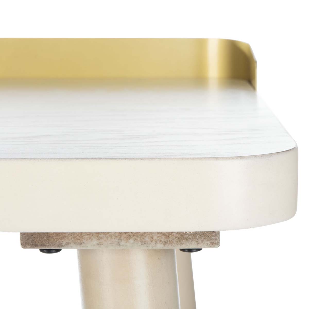 Safavieh Parker 1 Drawer Desk , DSK6400 - White Washed/Gold