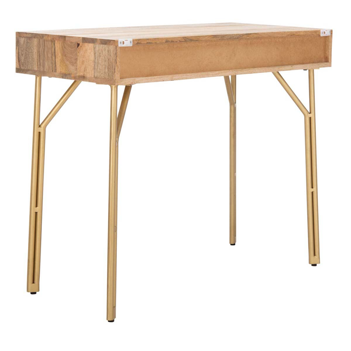 Safavieh Lily 2 Drawer Desk , DSK9006 - Natural/Brass