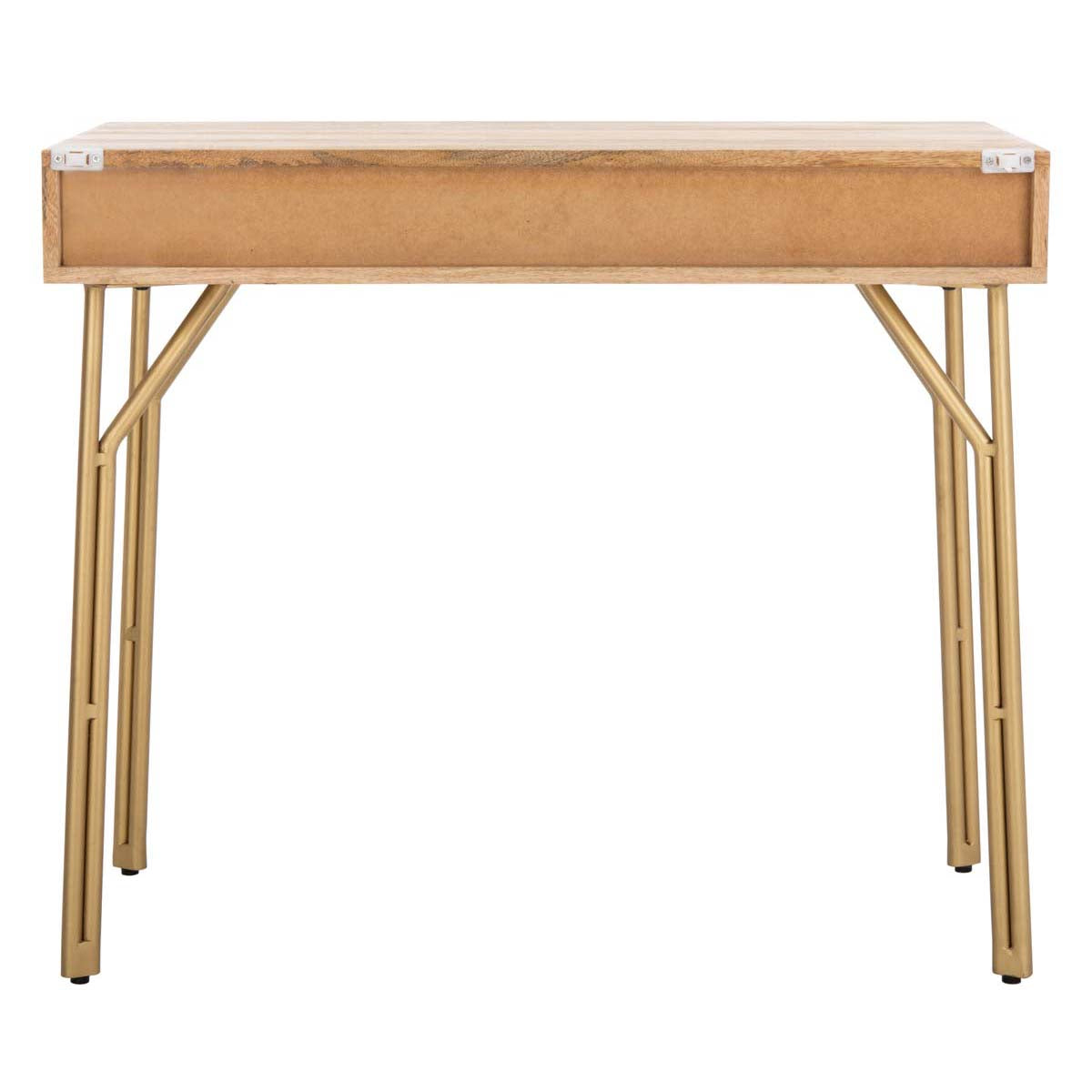 Safavieh Lily 2 Drawer Desk , DSK9006 - Natural/Brass