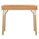 Safavieh Lily 2 Drawer Desk , DSK9006 - Natural/Brass