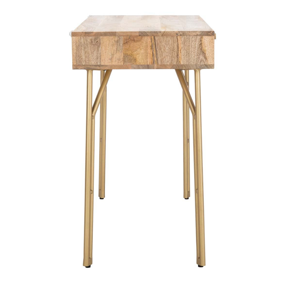 Safavieh Lily 2 Drawer Desk , DSK9006 - Natural/Brass