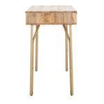 Safavieh Lily 2 Drawer Desk , DSK9006 - Natural/Brass