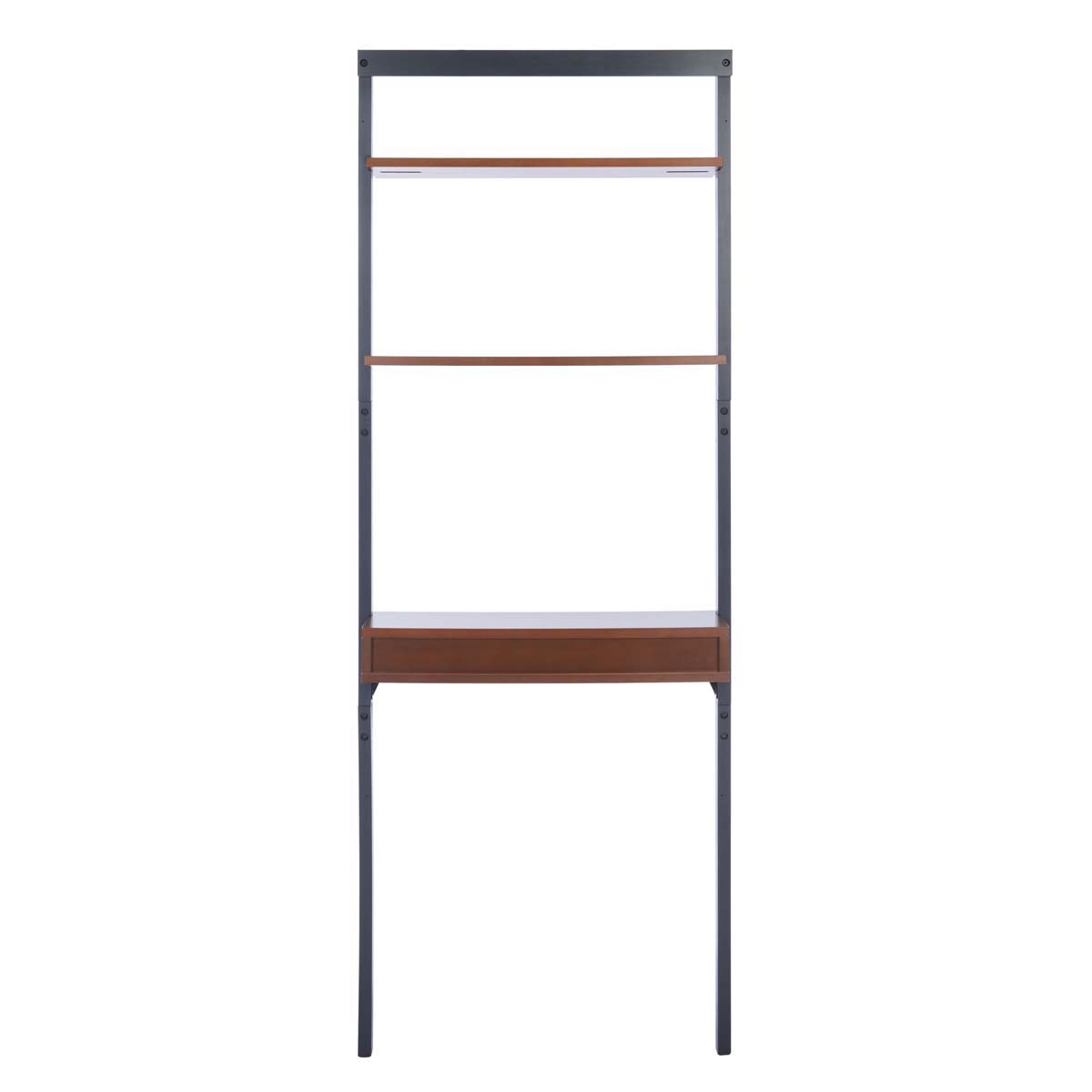 Safavieh Pamella 2 Shelf Leaning Desk, DSK9400 - Honey Brown / Charcoal