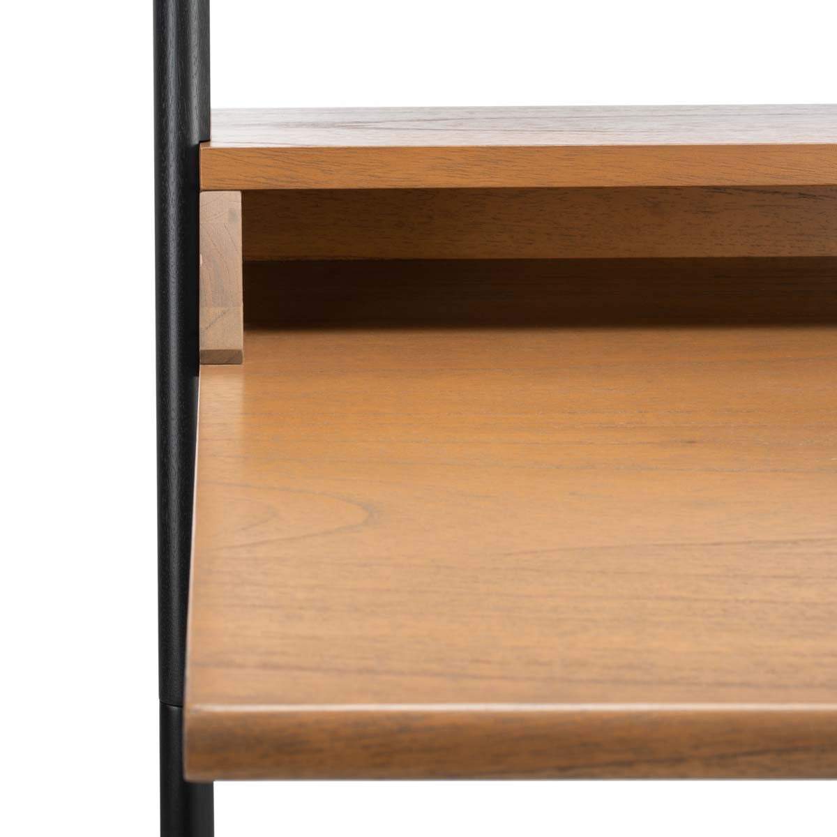 Safavieh Pamella 2 Shelf Leaning Desk , DSK9400 - Natural / Charcoal