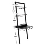 Safavieh Pamella 2 Shelf Leaning Desk , DSK9400 - Black