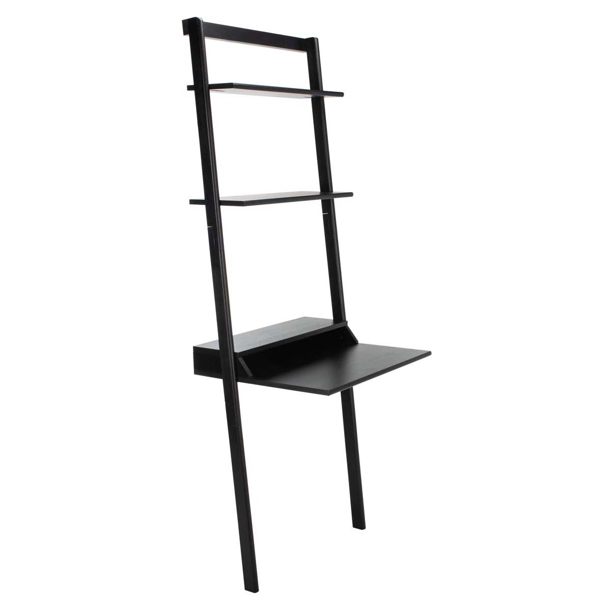 Safavieh Pamella 2 Shelf Leaning Desk , DSK9400 - Black