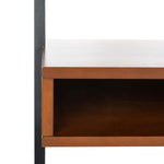Safavieh Kamy 2 Shelf Leaning Desk , DSK9401 - Honey Brown / Charcoal