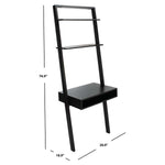 Safavieh Kamy 2 Shelf Leaning Desk , DSK9401 - Black