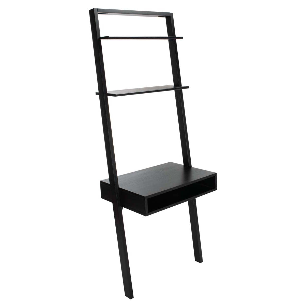 Safavieh Kamy 2 Shelf Leaning Desk , DSK9401 - Black
