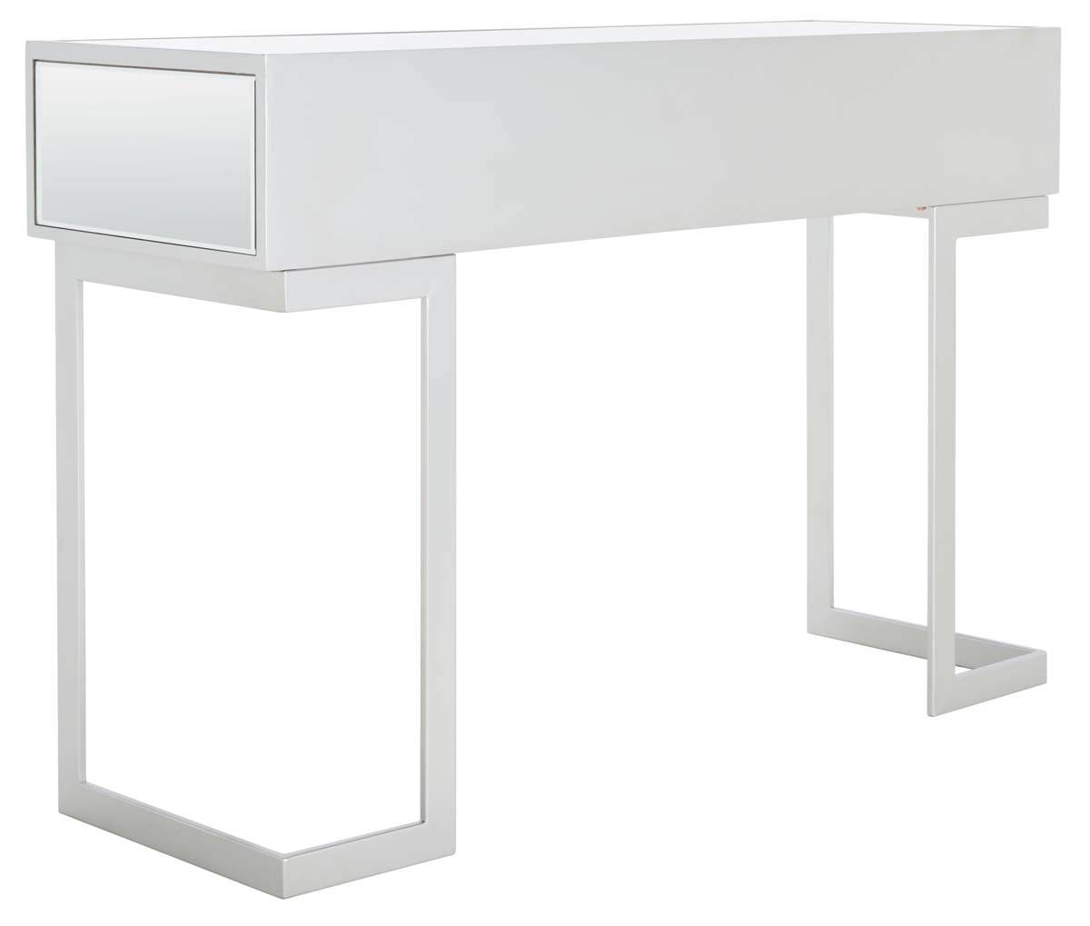 Safavieh Enzo 2 Drawer Mirrored Desk , DSK9700 - Silver / Mirror