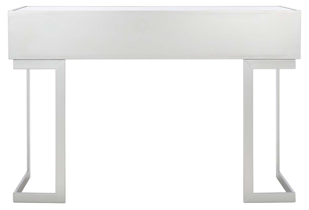 Safavieh Enzo 2 Drawer Mirrored Desk , DSK9700 - Silver / Mirror