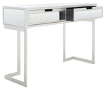 Safavieh Enzo 2 Drawer Mirrored Desk , DSK9700 - Silver / Mirror