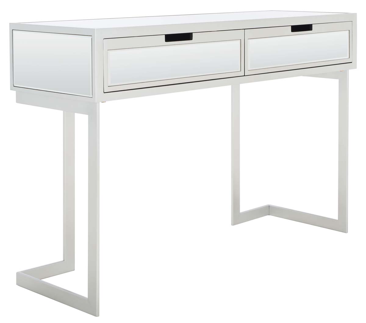 Safavieh Enzo 2 Drawer Mirrored Desk , DSK9700 - Silver / Mirror