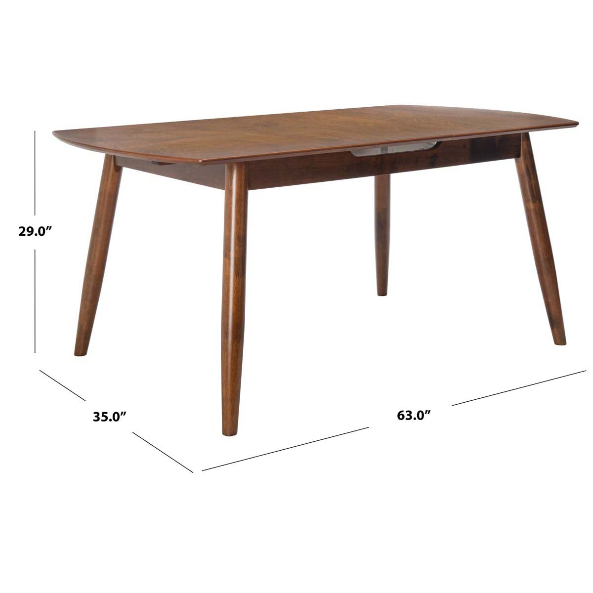 Safavieh Kyoga Auto Mechanism Extension Dining Table , DTB1400 - Walnut