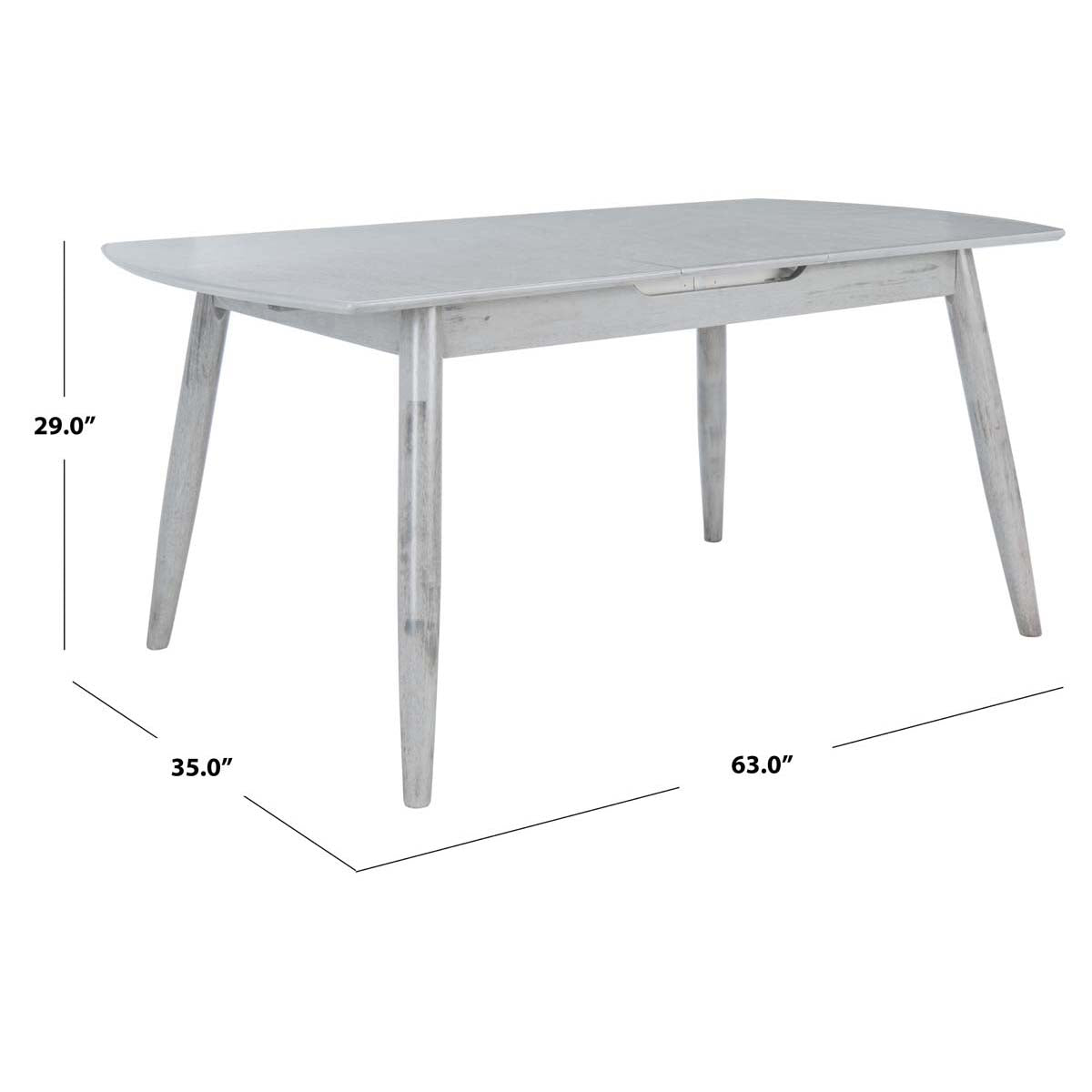 Safavieh Kyoga Auto Mechanism Extension Dining Table , DTB1400 - Dark Grey