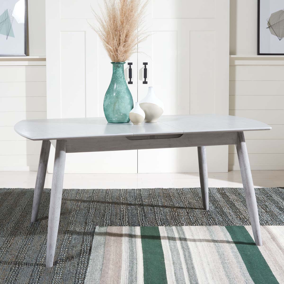 Safavieh Kyoga Auto Mechanism Extension Dining Table , DTB1400 - Dark Grey