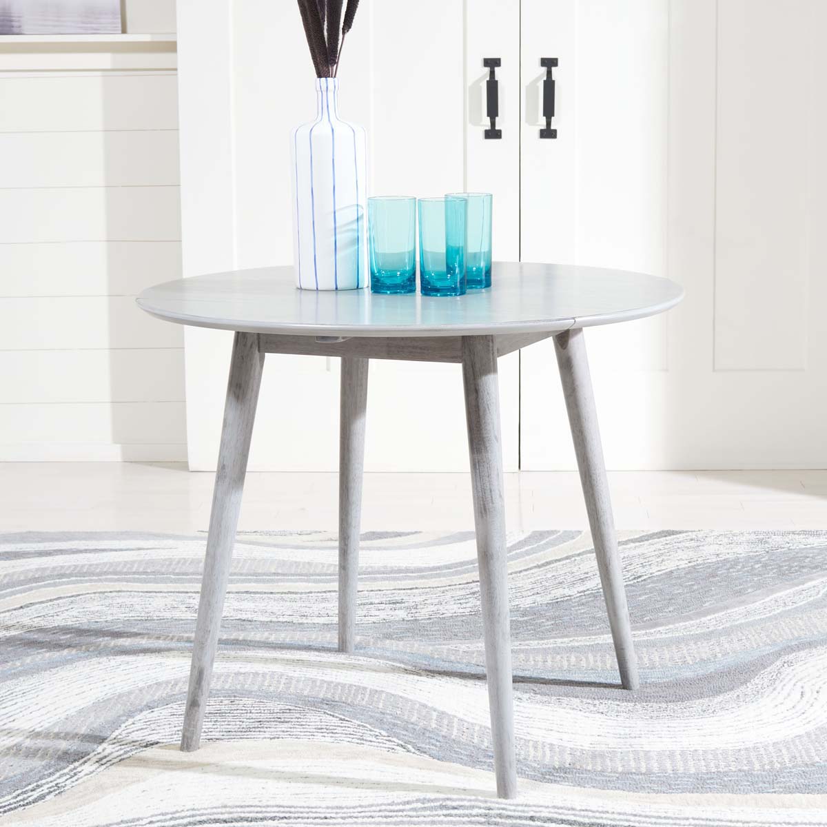 Safavieh Lovell Folding Round Dining Table , DTB1401 - Light Grey