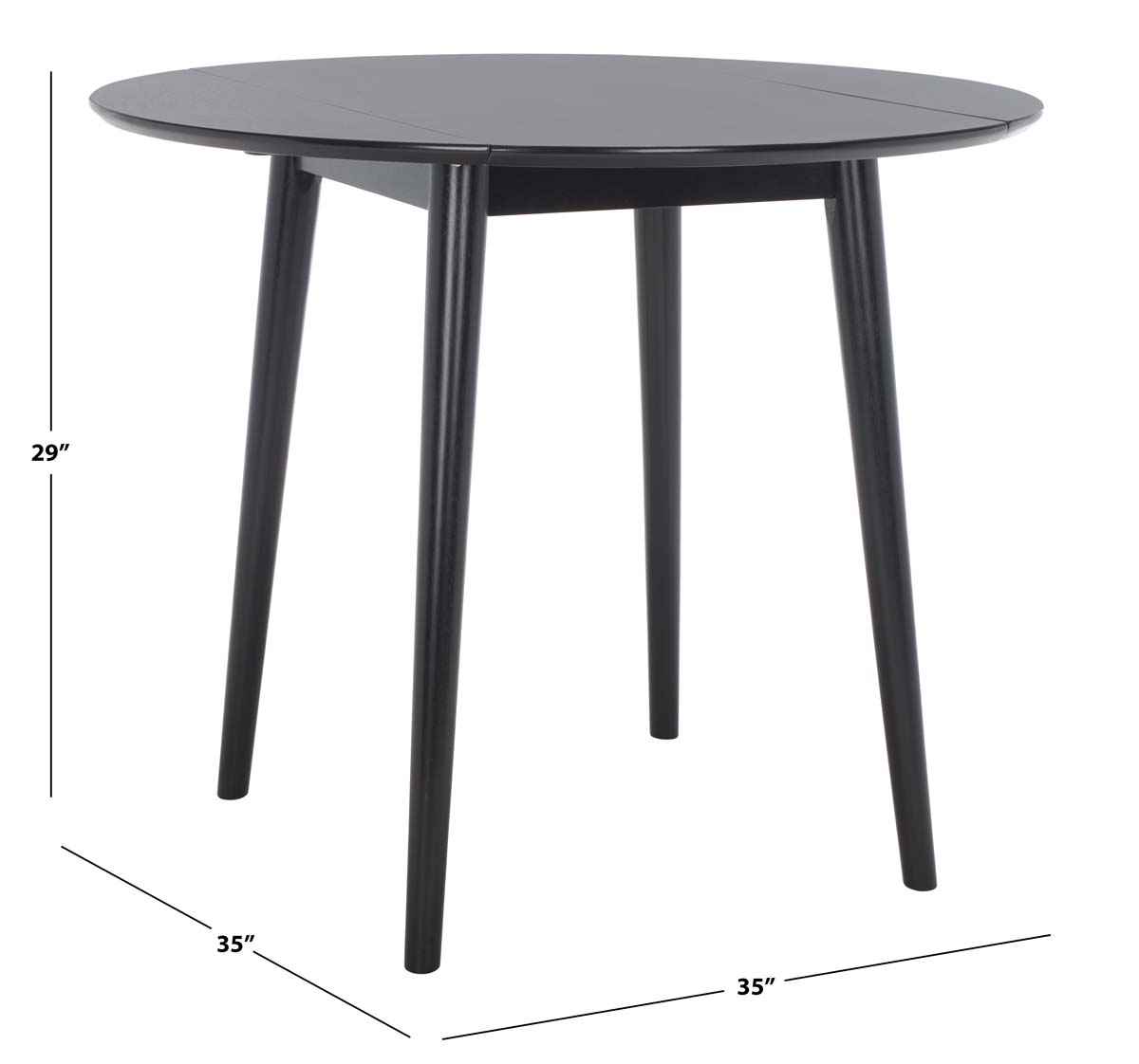 Safavieh Lovell Folding Round Dining Table , DTB1401 - Black