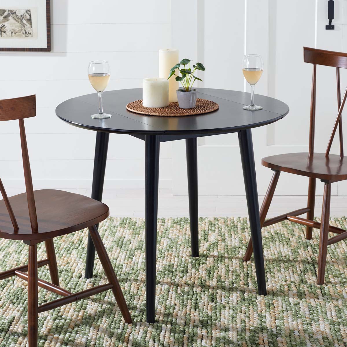 Safavieh Lovell Folding Round Dining Table , DTB1401 - Black