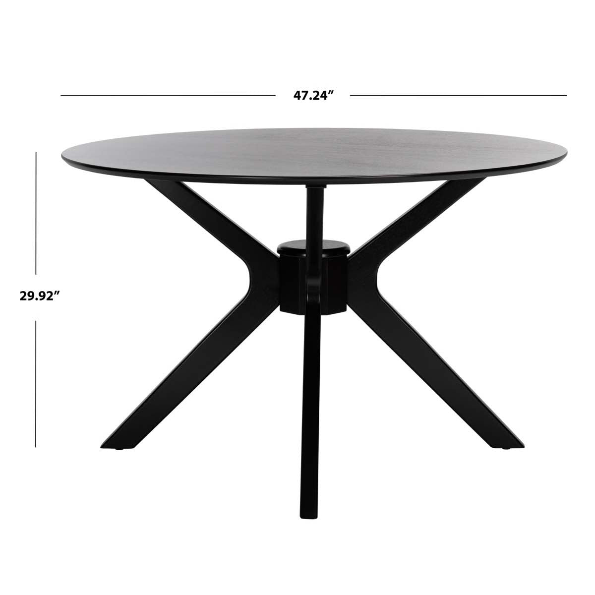 Safavieh Nicolai Round Dining Table , DTB1405 - Matte / Black