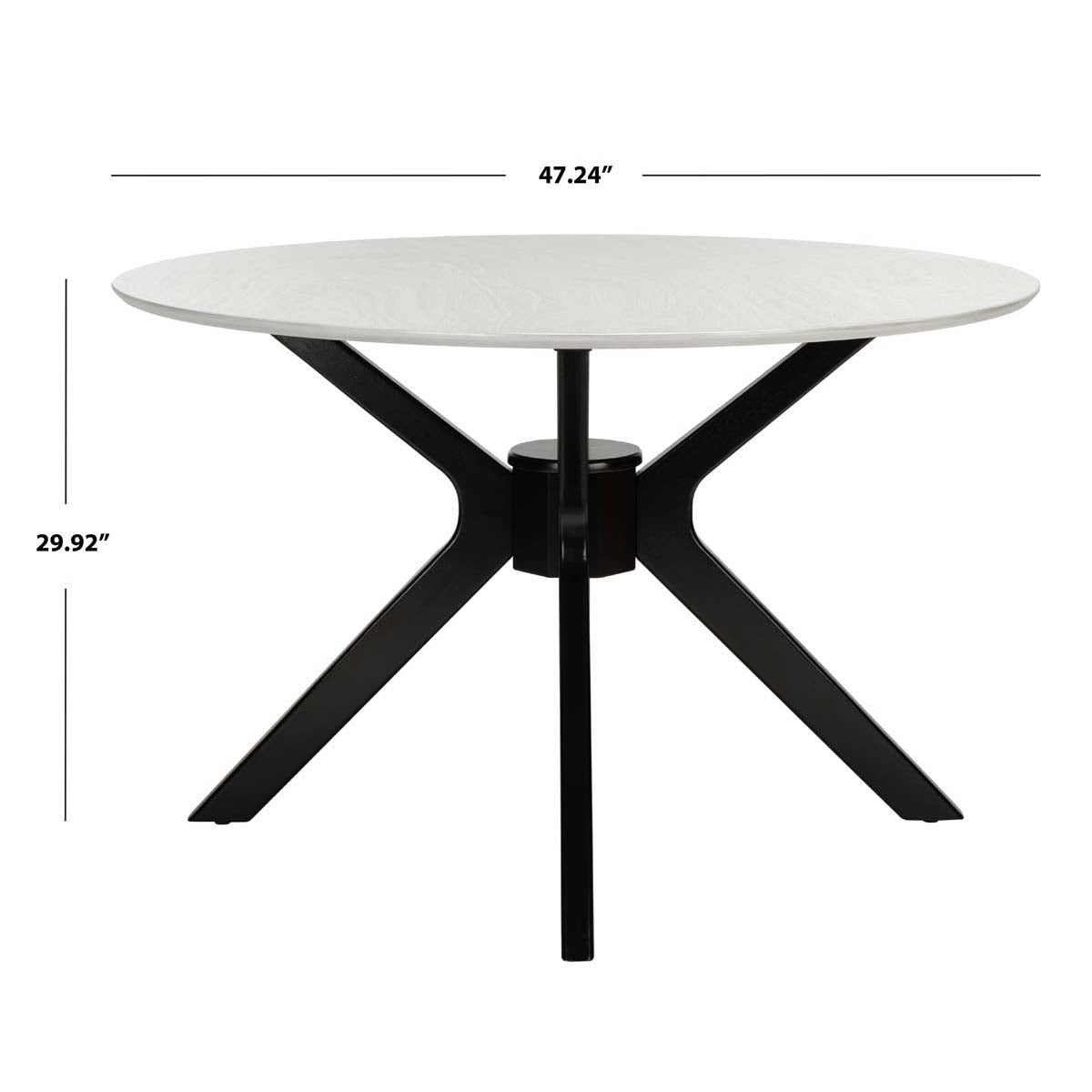 Safavieh Nicolai Round Dining Table , DTB1405 - Dark Grey / Black