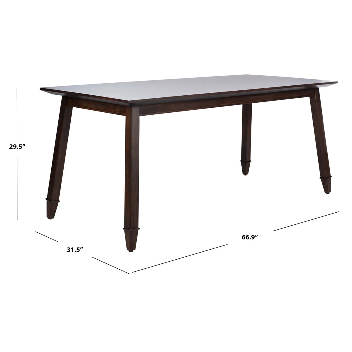 Safavieh Brayson Rectangle Dining Table , DTB5000 - Walnut