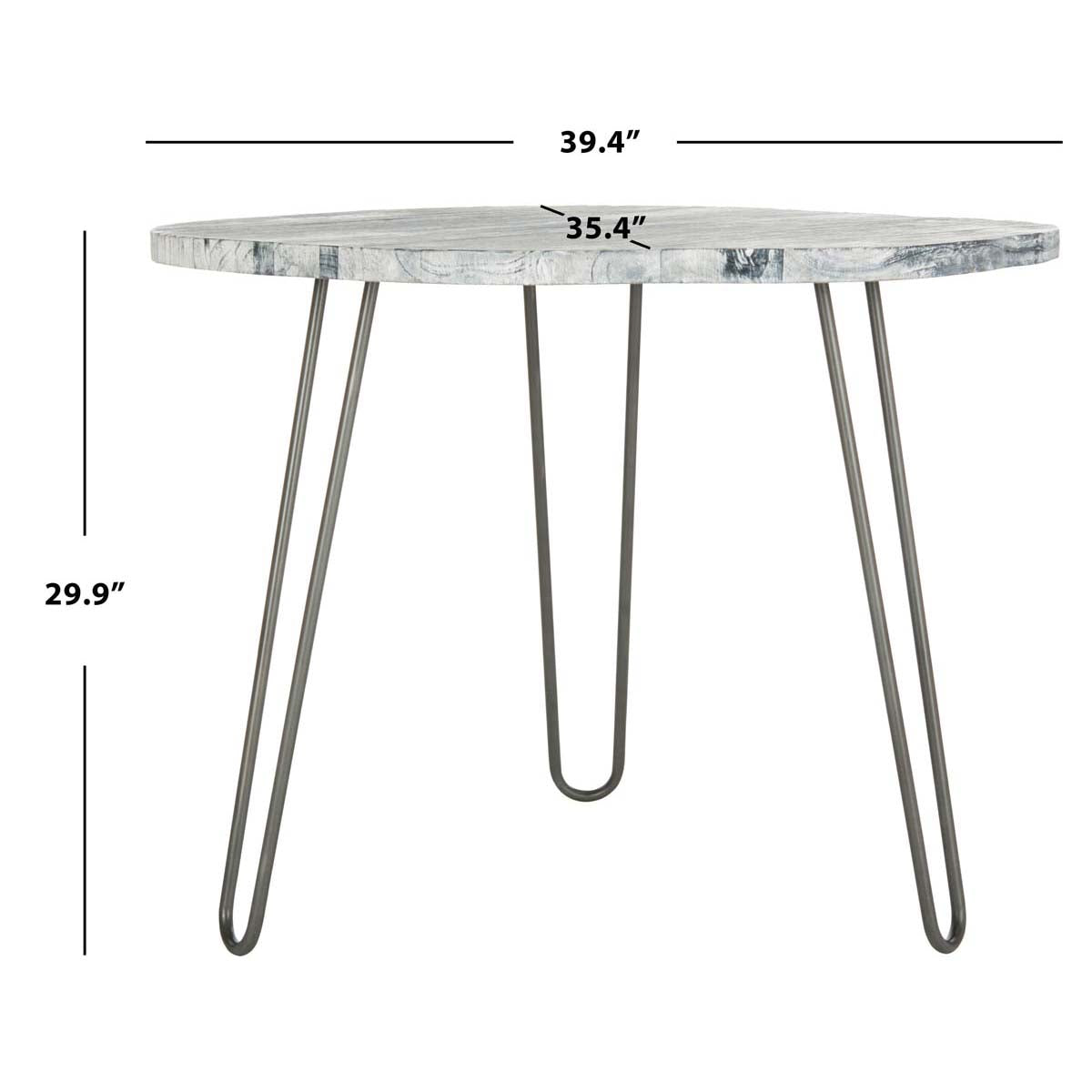 Safavieh Mindy Wood Top Dining Table , DTB6500 - Grey/White Wash