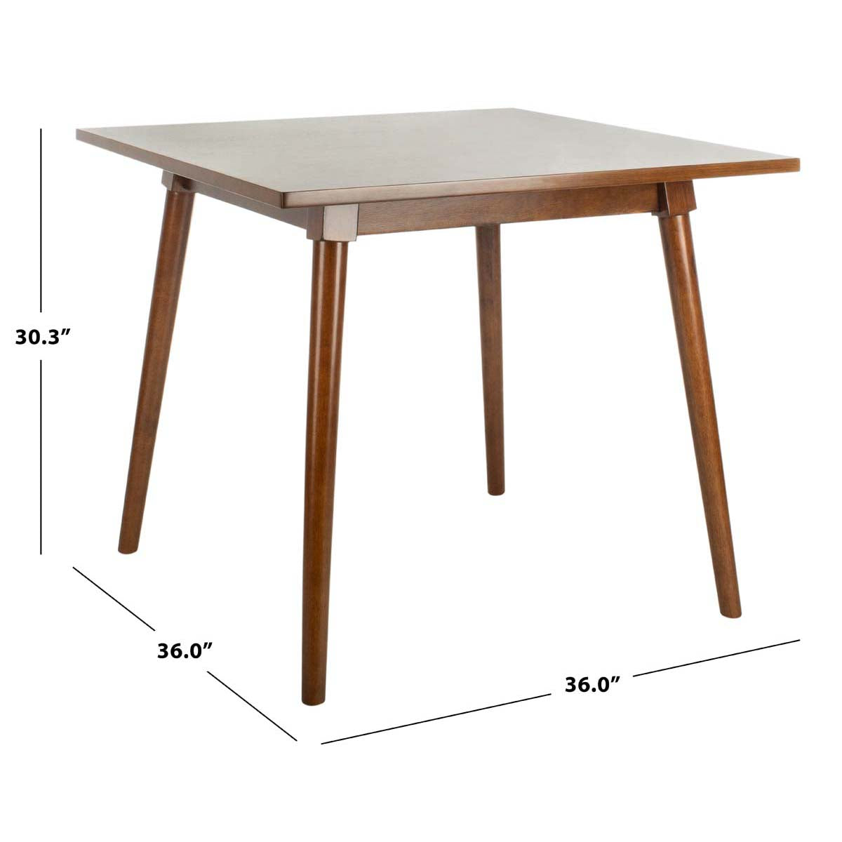 Safavieh Simone Square Dining Table , DTB9200 - Walnut