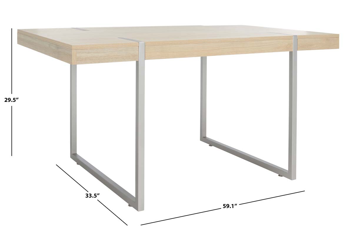 Safavieh Cael Dining Table , DTB9300 - Sand / Silver